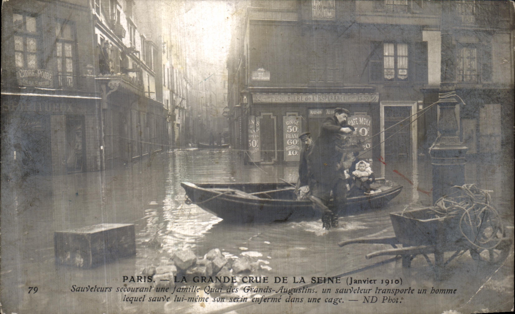 Paris — La Grande Crue de la Seine (Janvier 1910) — ND Pbot.