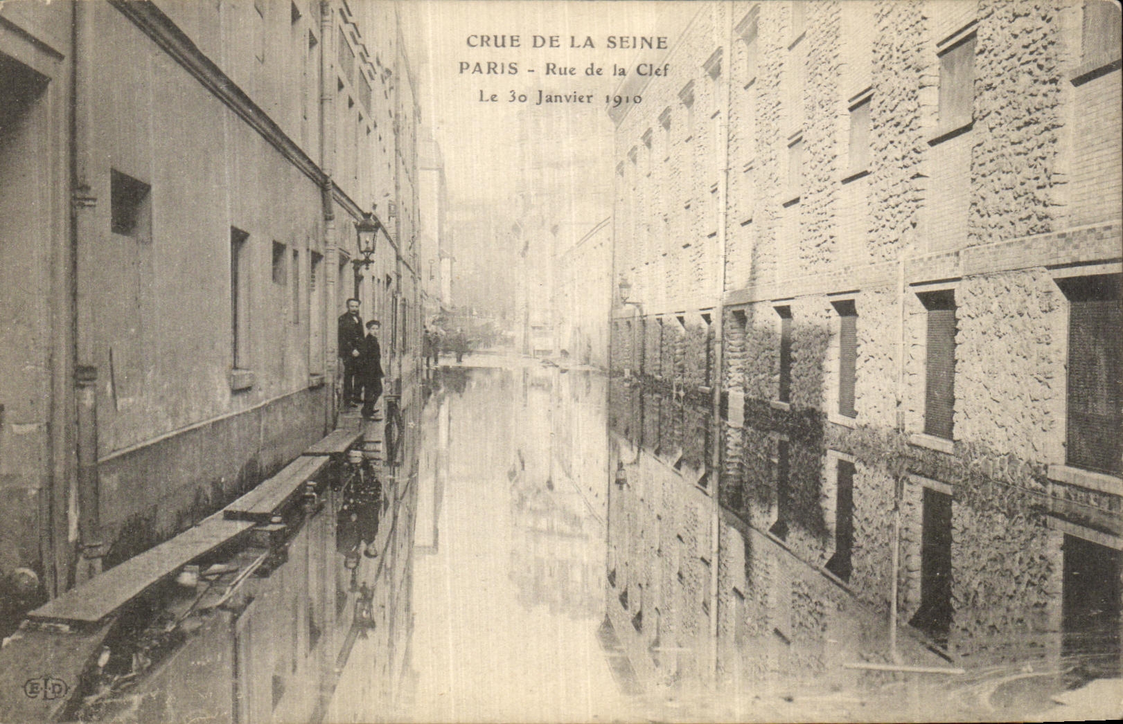 Crue de la Seine - Rue de la Clef - Paris - 30 Janvier 1910