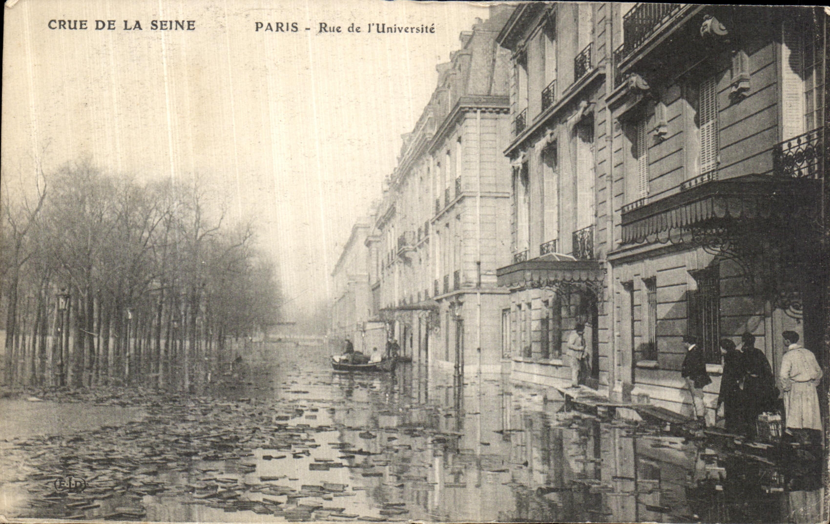 CPA Crue de la Seine Paris Rue de L Universite 