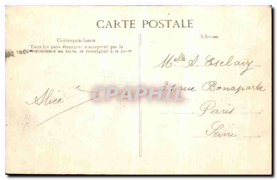 CPA Crue de la Seine Paris Rue Saint Benoit — Rückseite