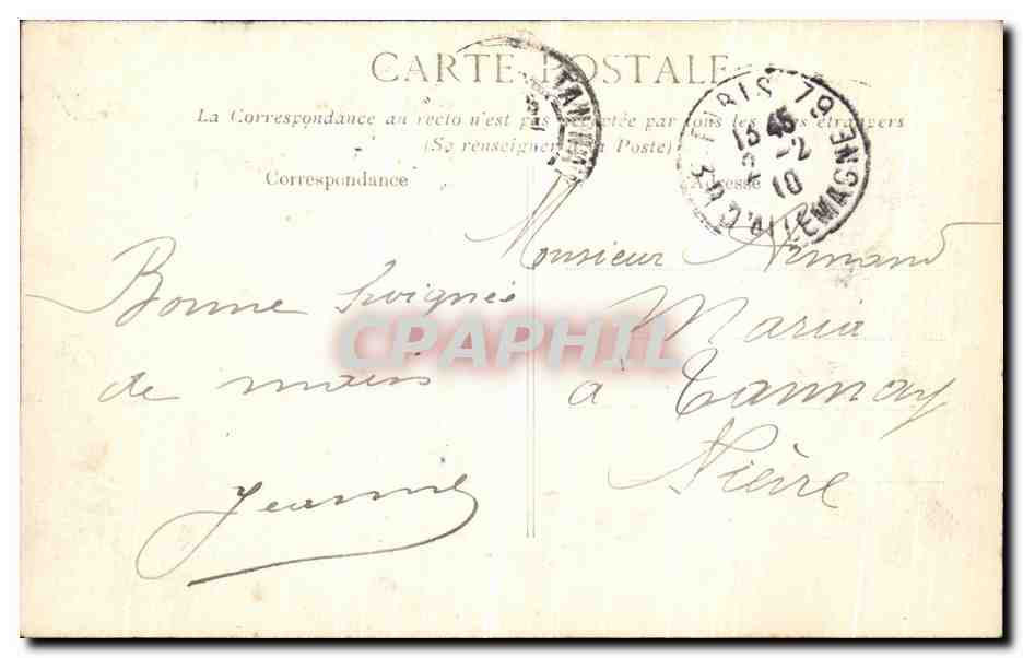 CPA Crue de la Seine Paris Porte de la Gare et Quai d Ivry  — Verso