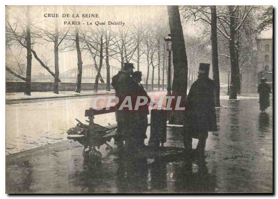 CPA La Crue De La Seine Paris Le Quai Debilly 