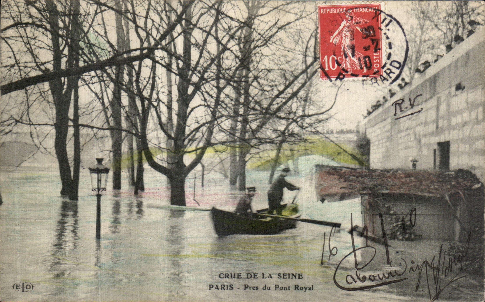 Crue de la Seine — Paris - Près du Pont Royal — ELD