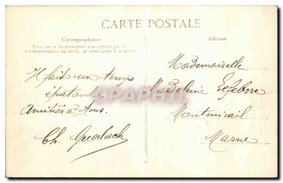 Crue de la Seine — Paris — Vue sur la rue de Lyon — Éditeur E.P.D. — Rückseite