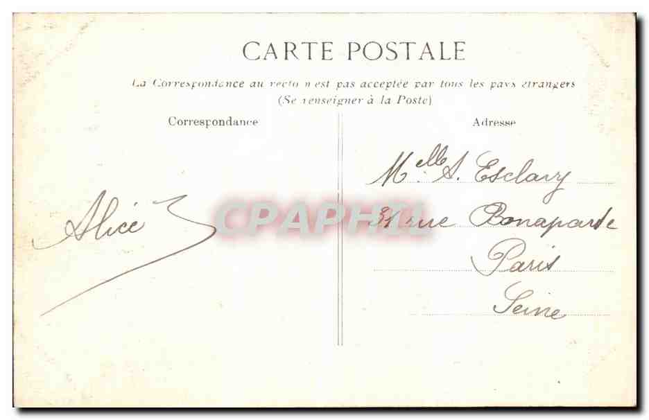 CPA La Crue De La Seine Paris Rue Saint Andre des Arts  — Verso