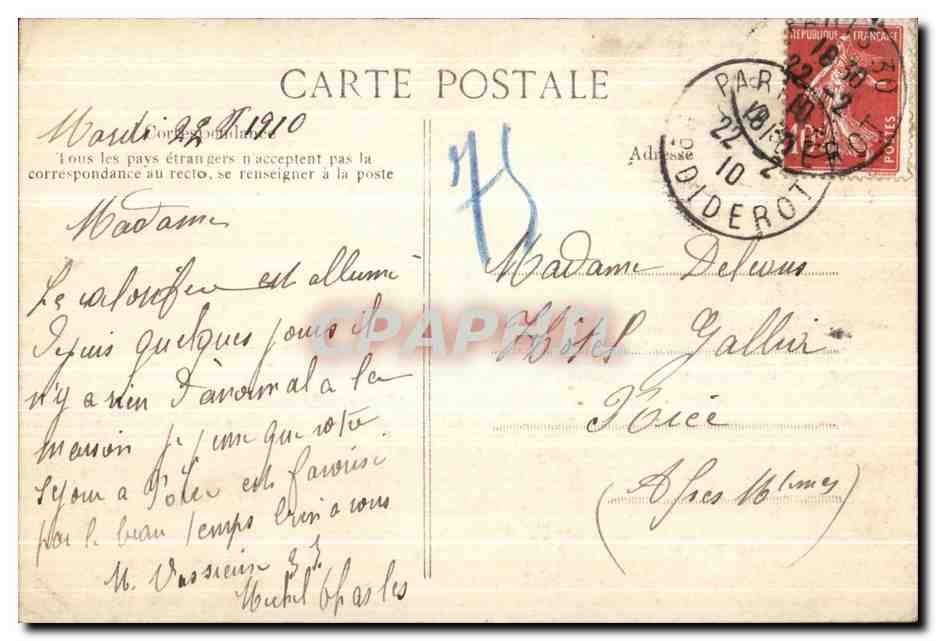 CPA La Crue De La Seine Paris Boulevard Diderot  — Rückseite