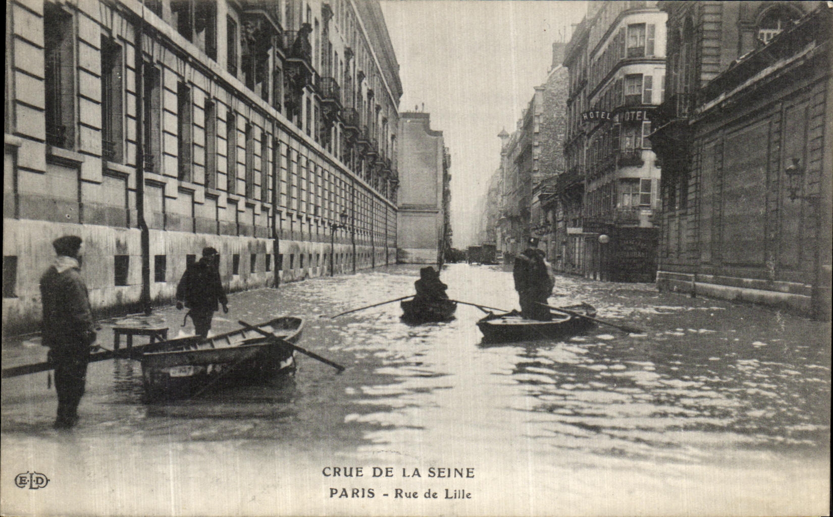 Crue de la Seine — Paris - Rue de Lille — Éditeur E.D.