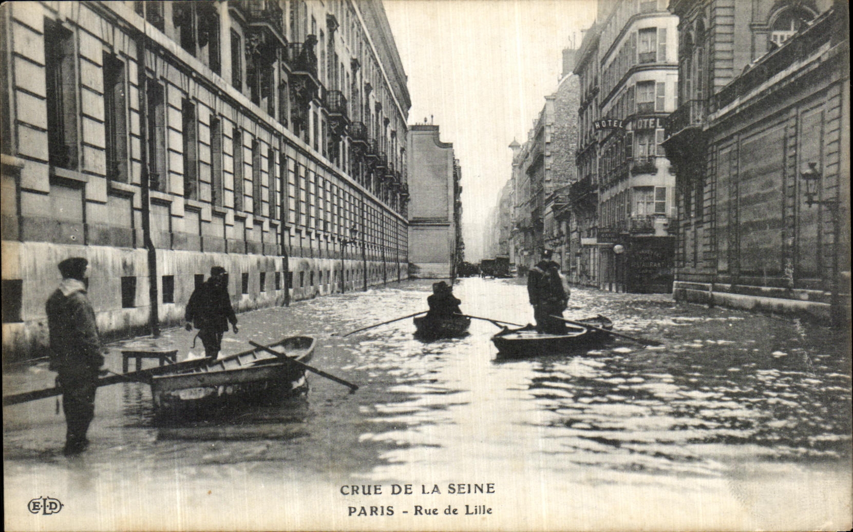 Crue de la Seine — Paris, Rue de Lille — Éditeur E.P.D.