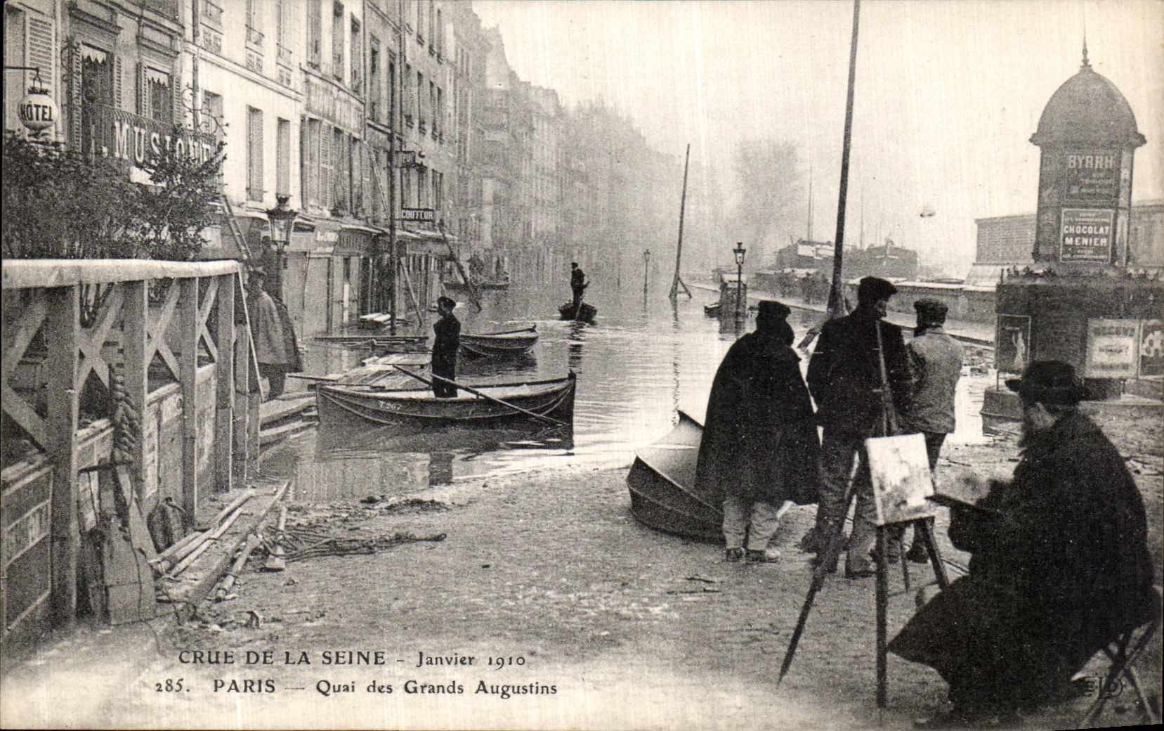 CPA La Crue De La Seine Paris Quai des Grands Augustins