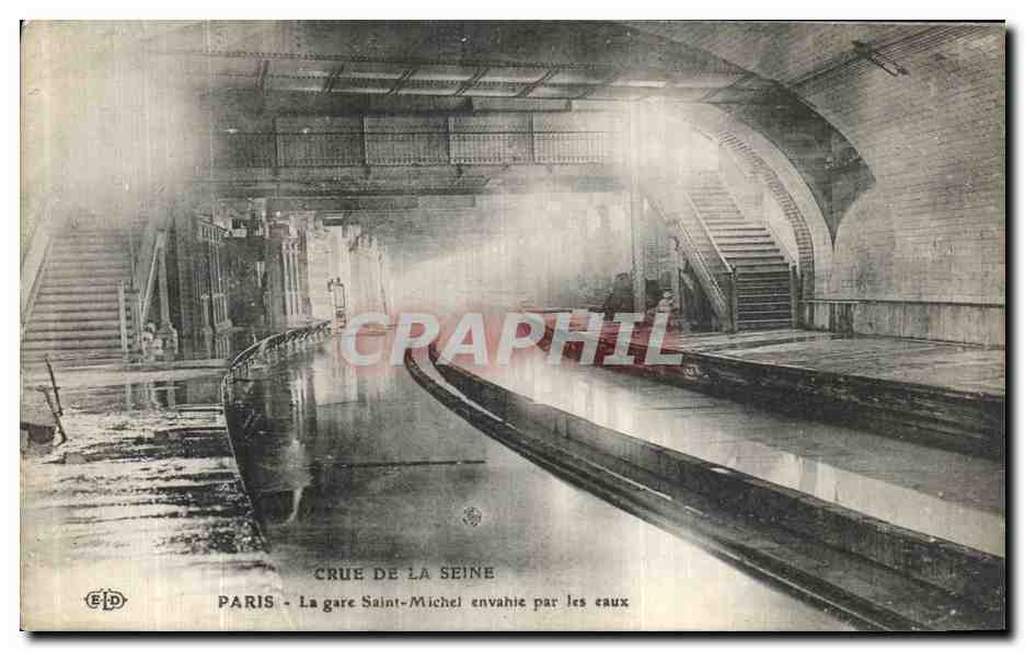 Paris - La gare Saint-Michel envahie par les eaux — EID, n° 347