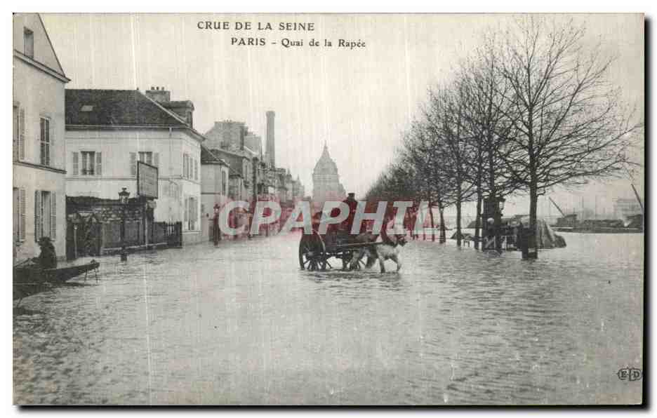 CPA Crue De La Seine Paris Quai de la Rapee