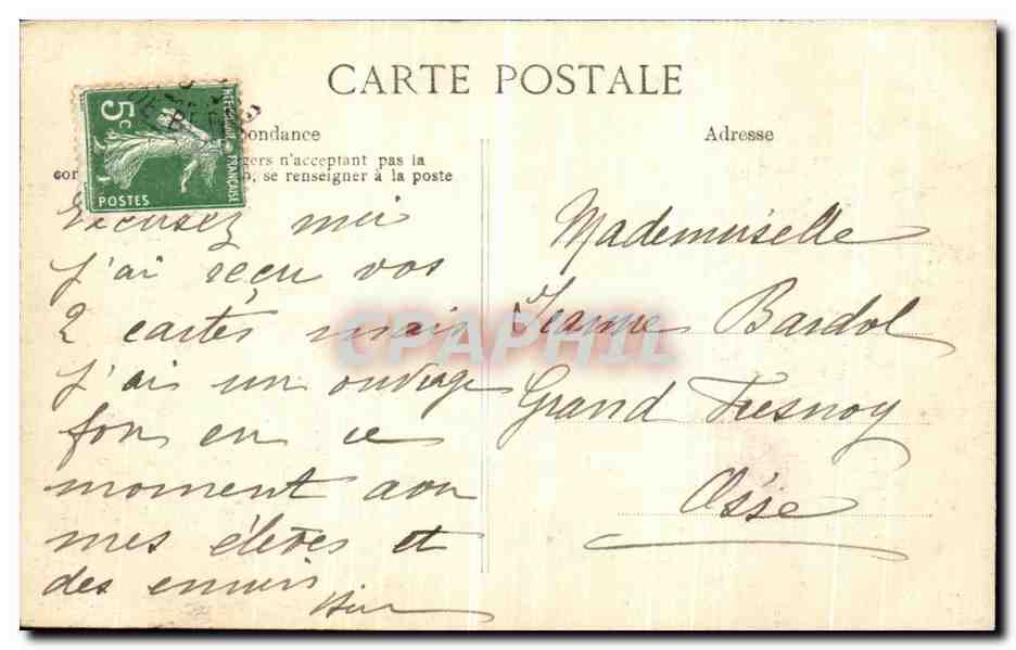 Crue de la Seine — Intérieur du n°34 de la rue du Fer-à-Moulin — Le 30 Janvier 1910 — Rückseite