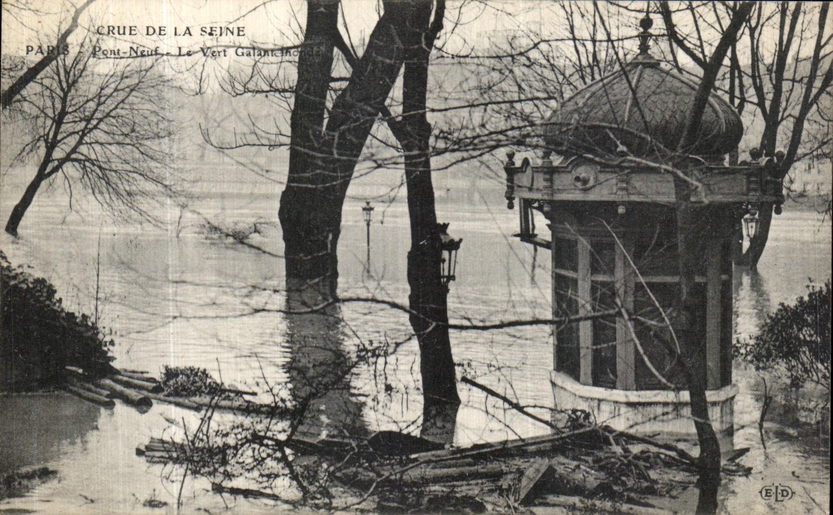 Crue de la Seine — Pont-Neuf, Le Vert Galant — Édition EID