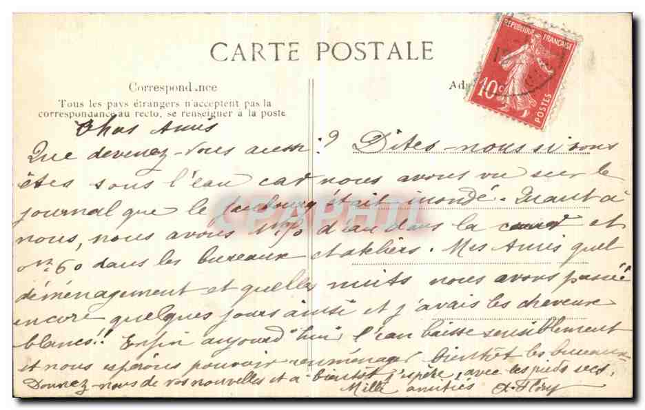 Crue de la Seine — Pont-Neuf, Le Vert Galant — Édition EID — Rückseite