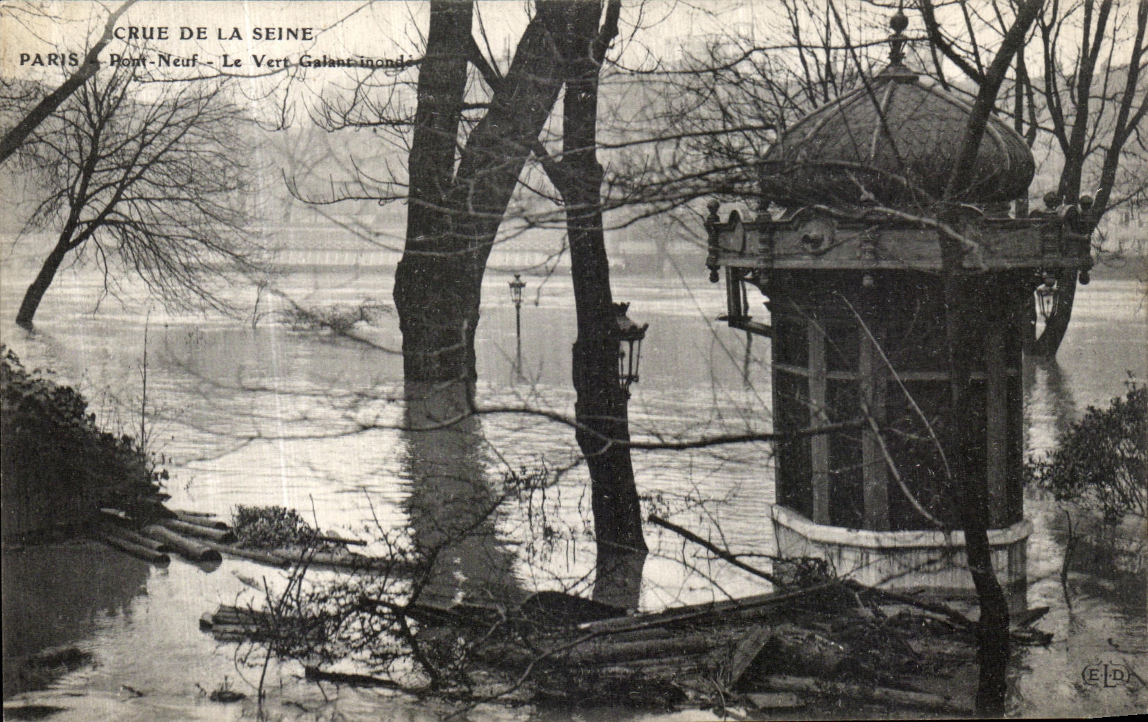 CPA Crue De La Seine Paris Le Vert Galant 