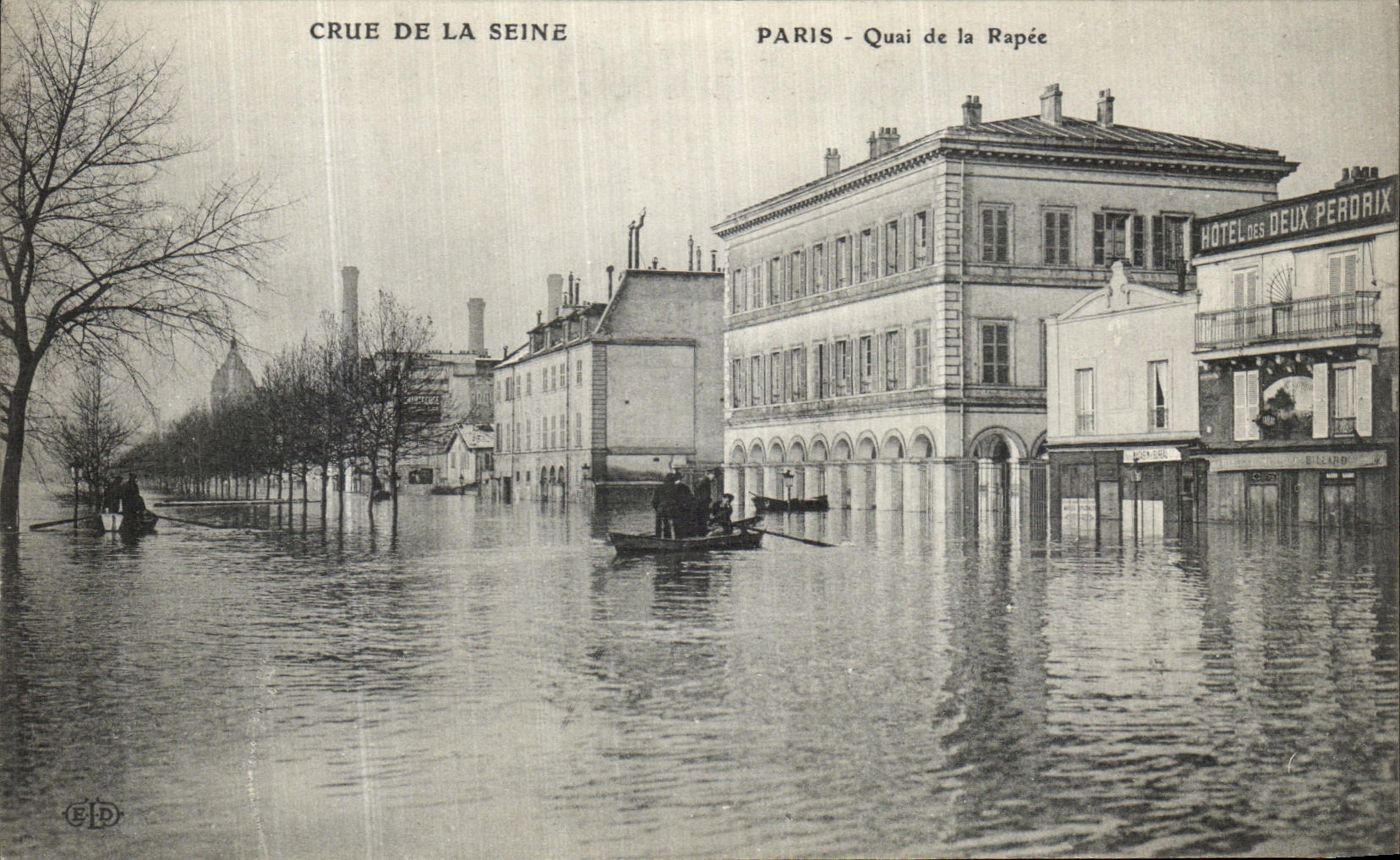 Crue de la Seine — Paris - Quai de la Rapée — Éditeur E.P.D.