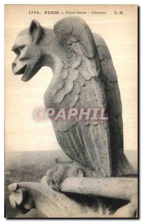 CPA Paris Notre Dame Chimere Diable