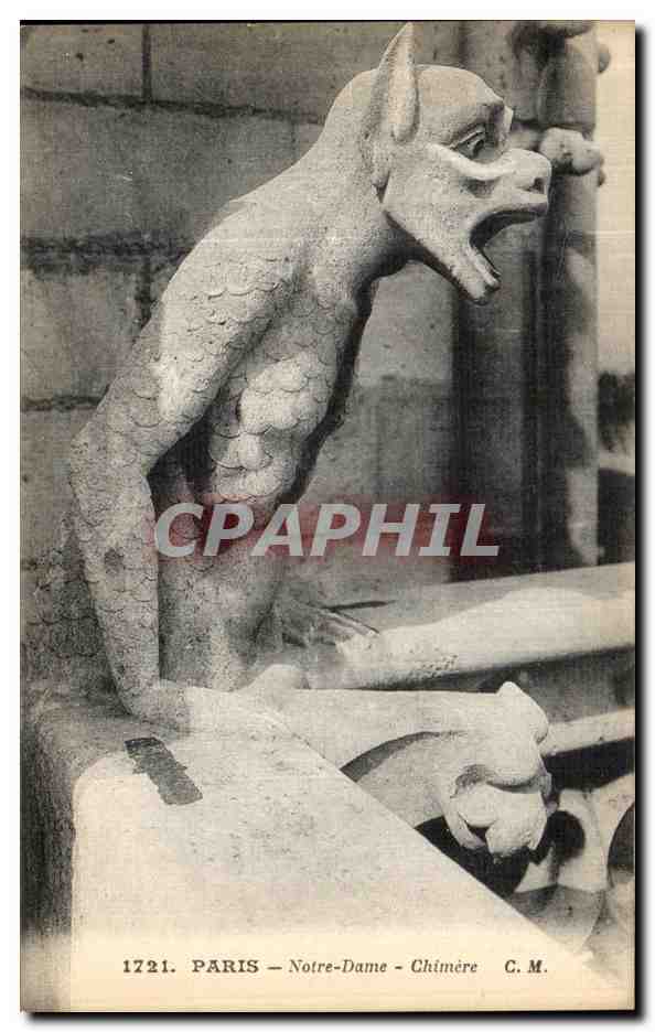 CPA Paris Notre Dame Chimere Diable