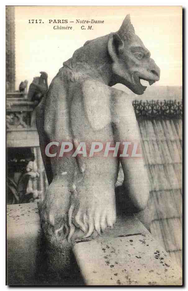 CPA Paris Notre Dame Chimere Diable