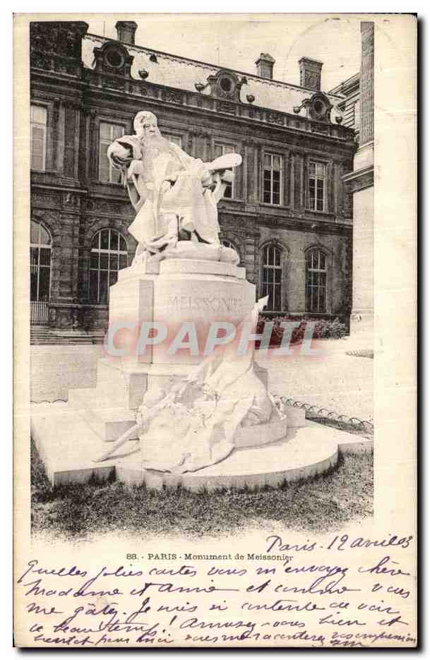 CPA Paris Monument de Meissonier