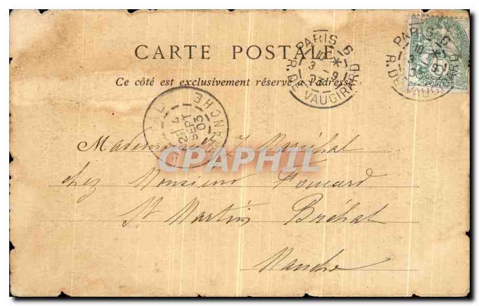 CPA Paris Eglise Notre Dame le Pourtour du Choeur — Verso