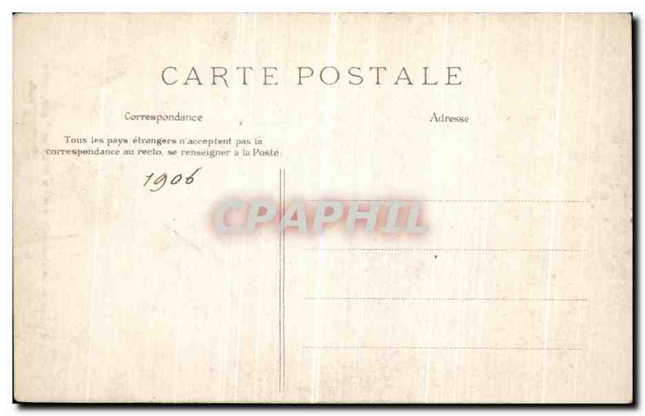 CPA Paris Le Pantheon Le Penseur par Rodin — Rückseite