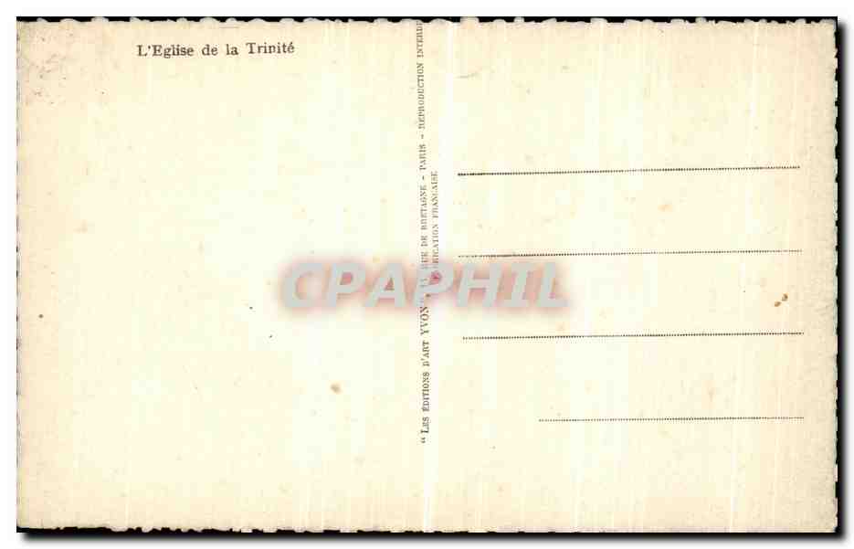 CPA L Eglise de la Trinite paris — Verso