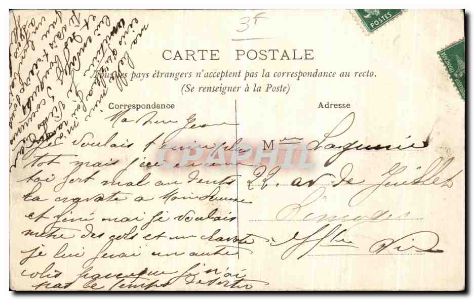 CPA Paris Rue de l Oratoire Le Temple — Rückseite