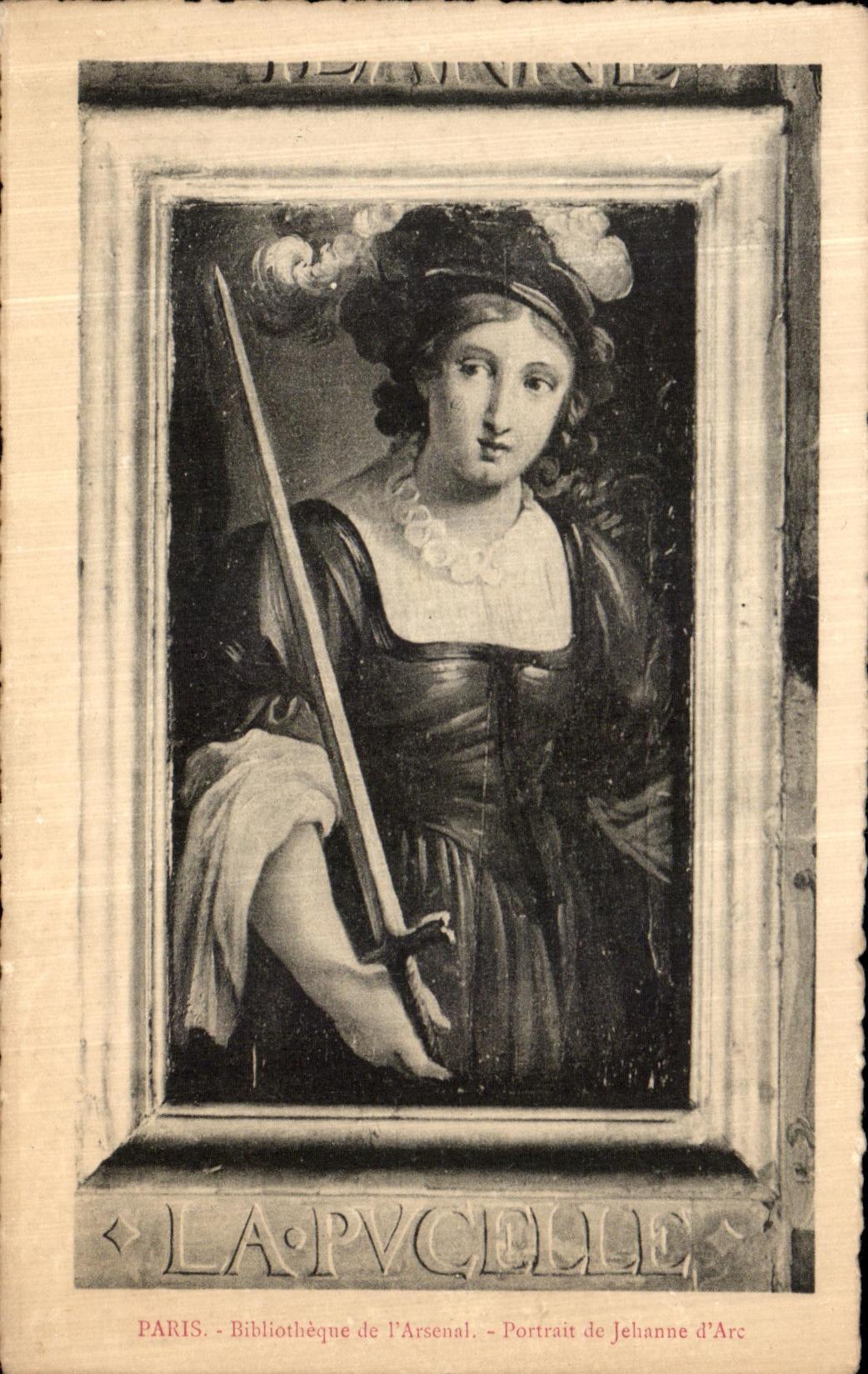 CPA Paris Bibliotheque de l arsebal Portrait de Jeanne d arc