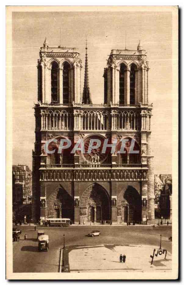 CPA Paris en flanant Notre Dame facade