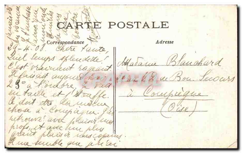 CPA Paris Hotel des Invalides Tombeau de Turenne — Rückseite