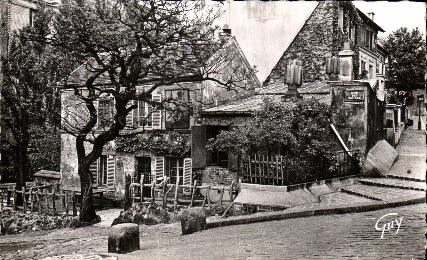 CPSM Paris Et Ses Mervelles Montmartre le cabaret du Lapin Agile rue des Saules