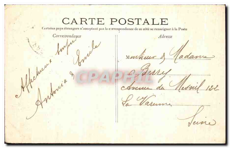 CPA Paris Les Buttes Chaumont Le Pont de Briques Enfants — Rückseite