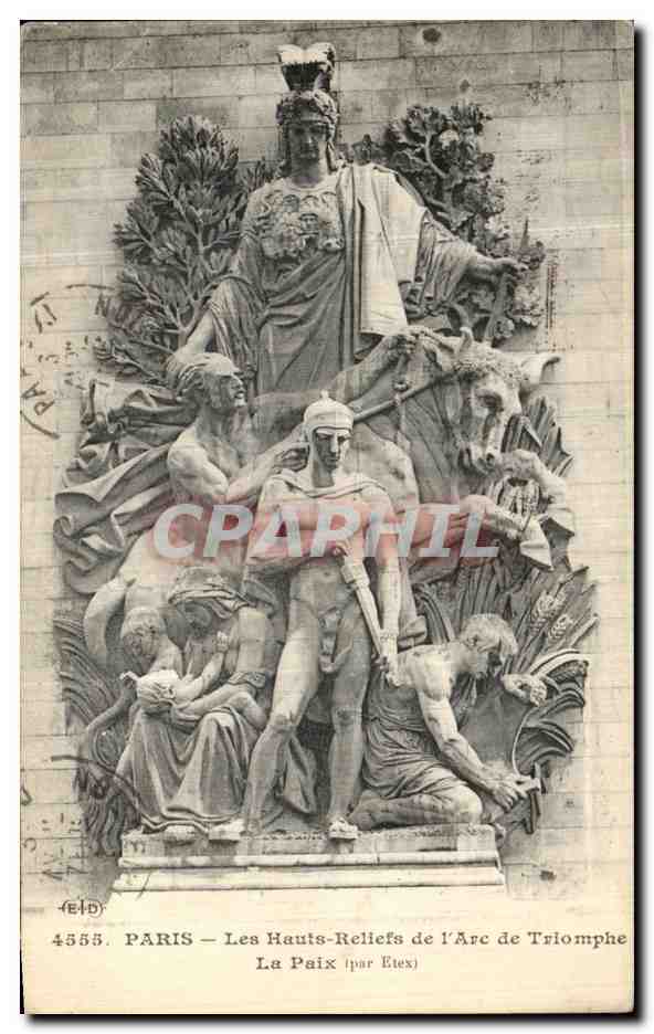 CPA Paris Les Hauts Reliefs de l Arc de Triomphe La Paix 