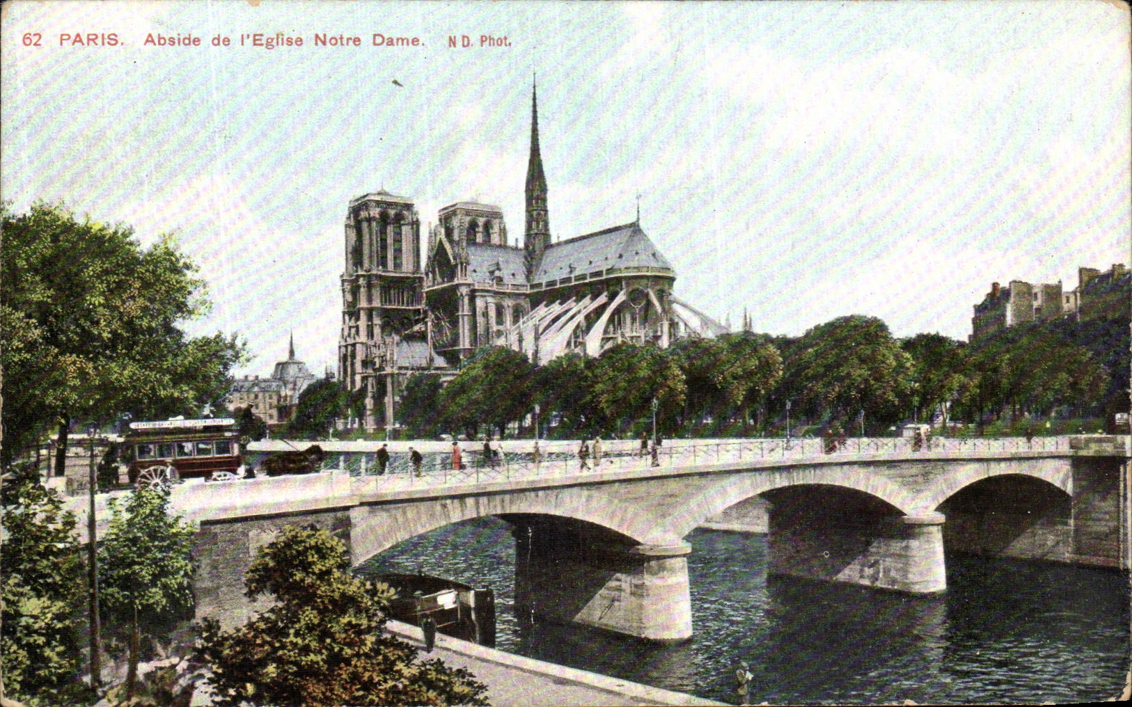 CPA Paris Notre Dame L Abside de L Eglise 