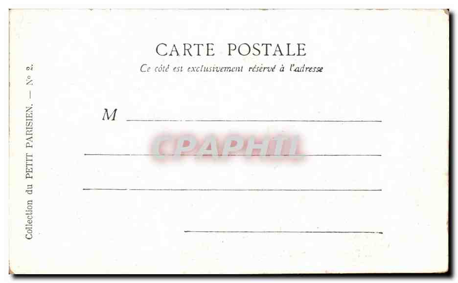 CPA Paris Grand Palais Porte Principale Champs Elysees — Rückseite
