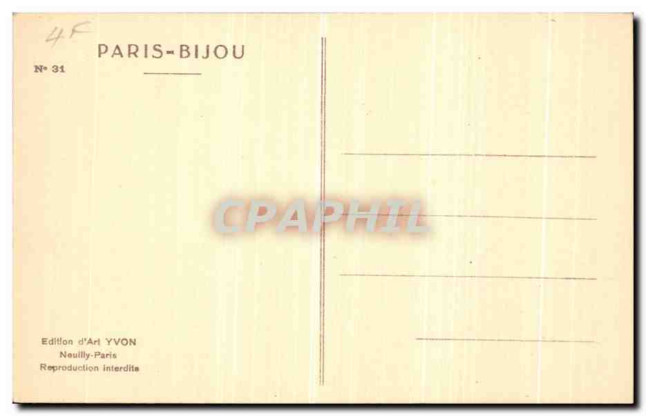 CPA Paris Les chimeres de Notre Dame Diable — Rückseite