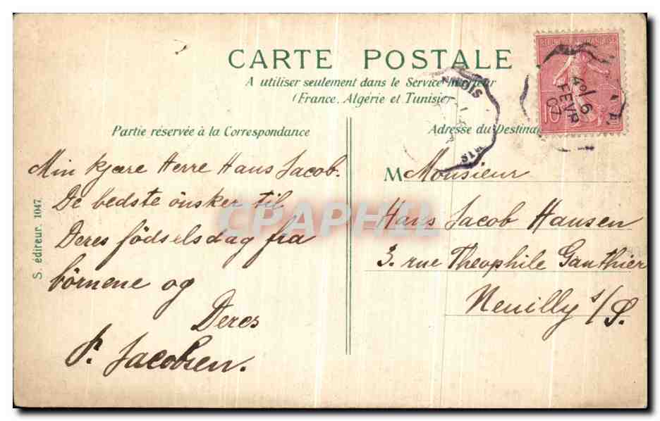 CPA Paris Pont des Arts et l Institut Peniche — Rückseite