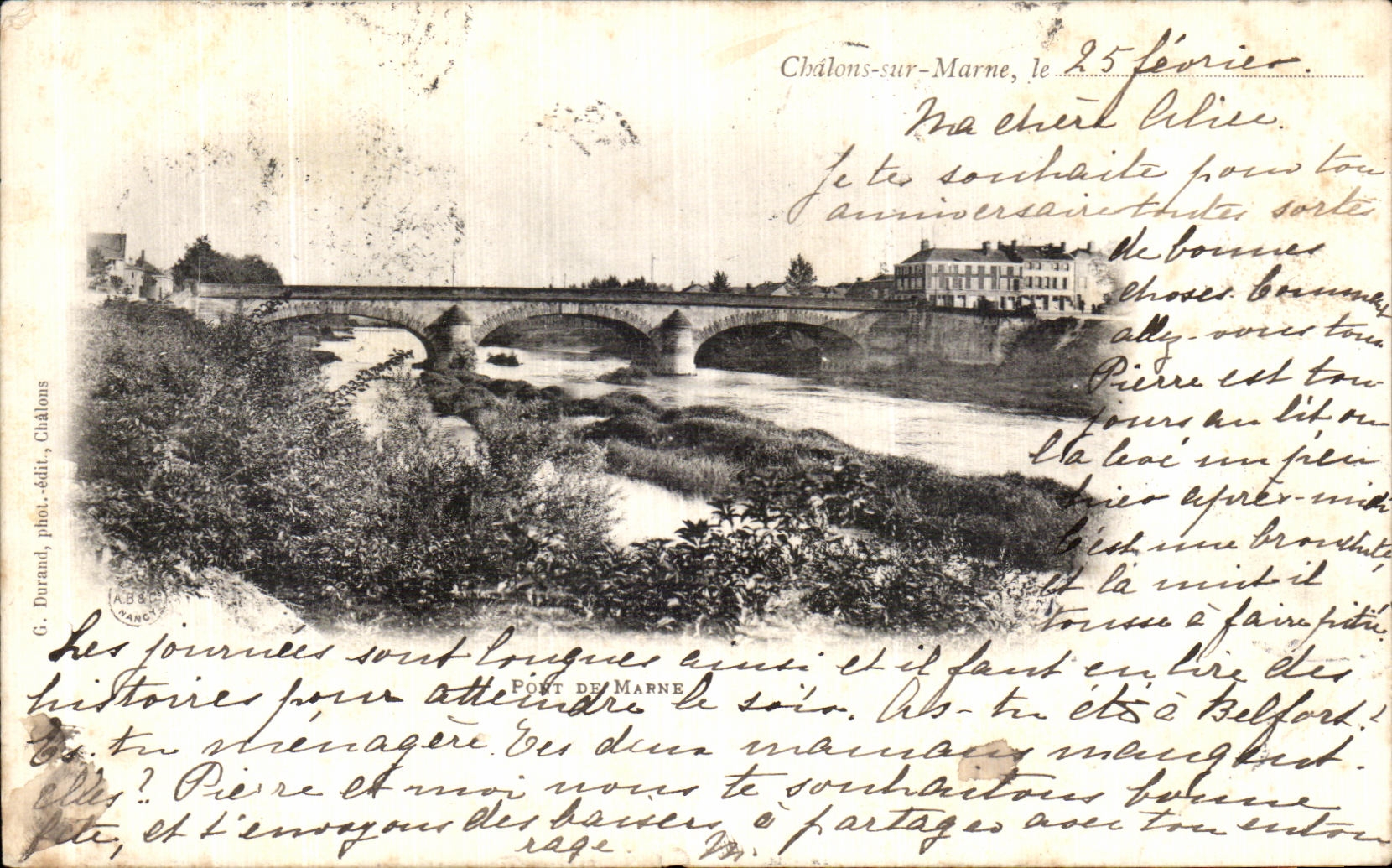 CPA Chalons Sur Marne Le Pont De Marne 