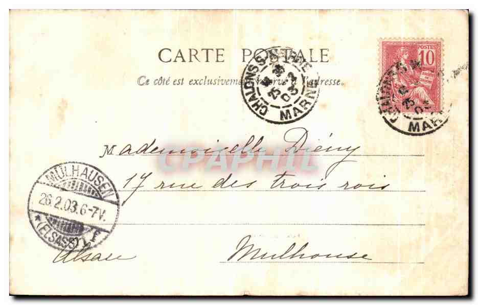 CPA Chalons Sur Marne Le Pont De Marne  — Verso