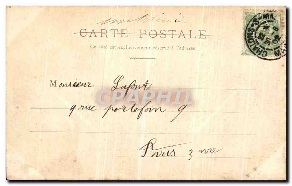 CPA Chalons Sur Marne Jardin de la Prefecture  — Verso