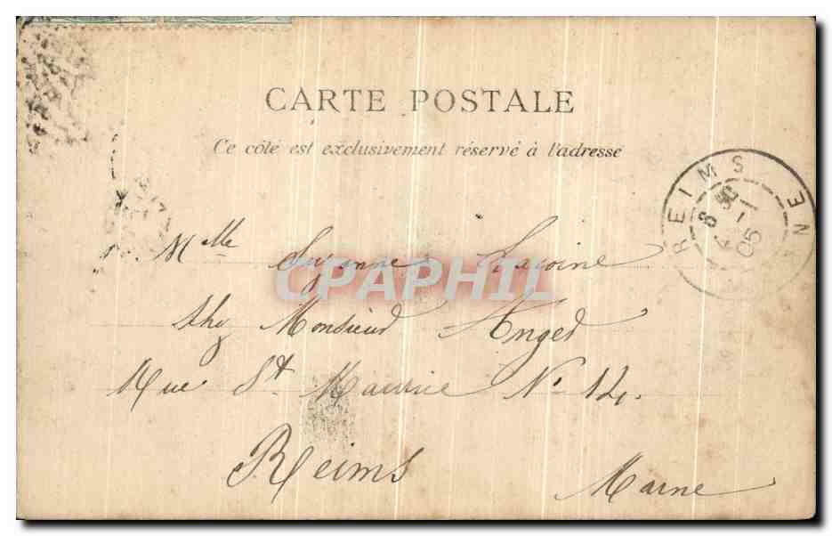 CPA Chalons Sur Marne Portail de l Eglise Saint Alpin  — Verso