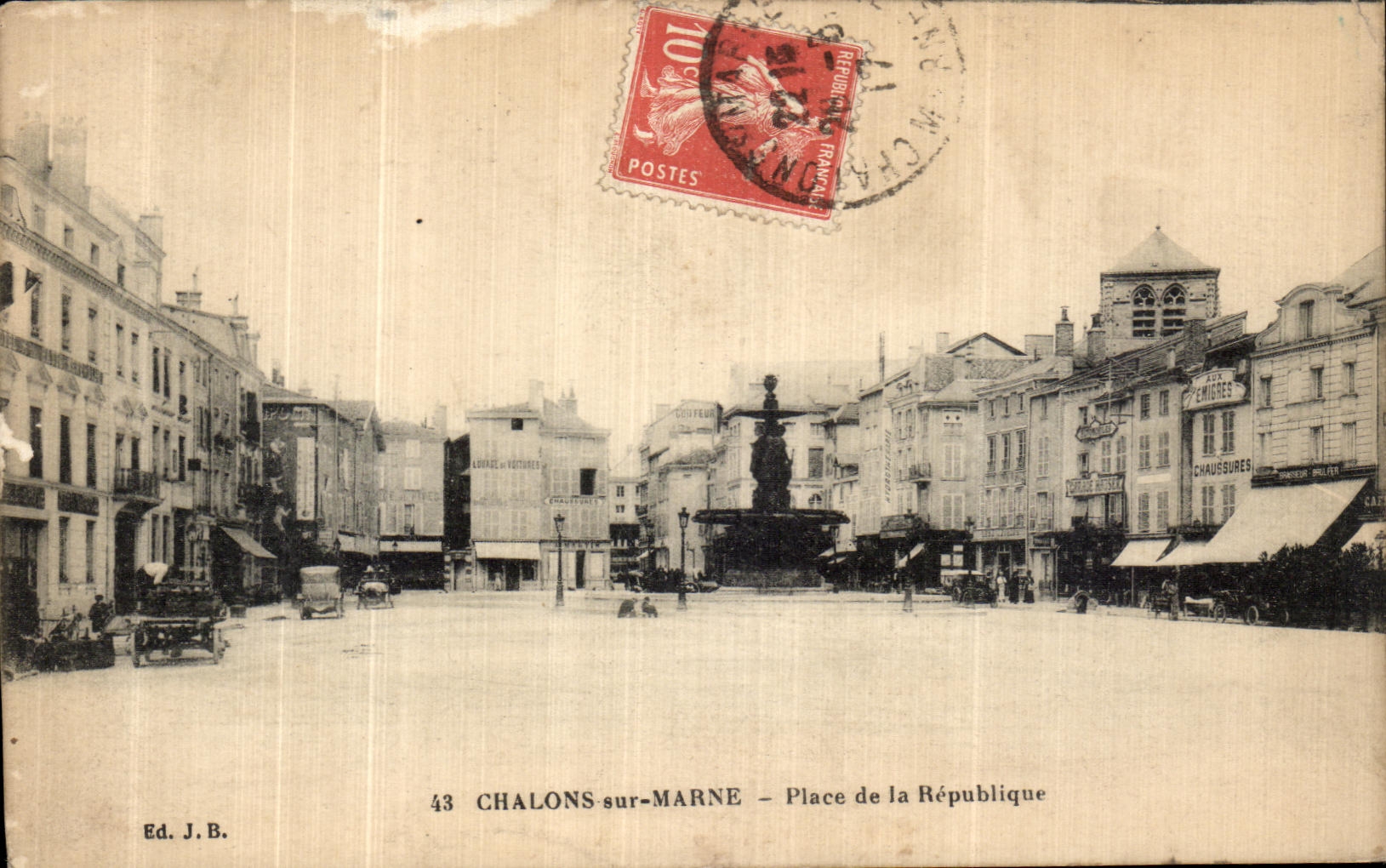 CPA Chalons Sur Marne Place de la Republique