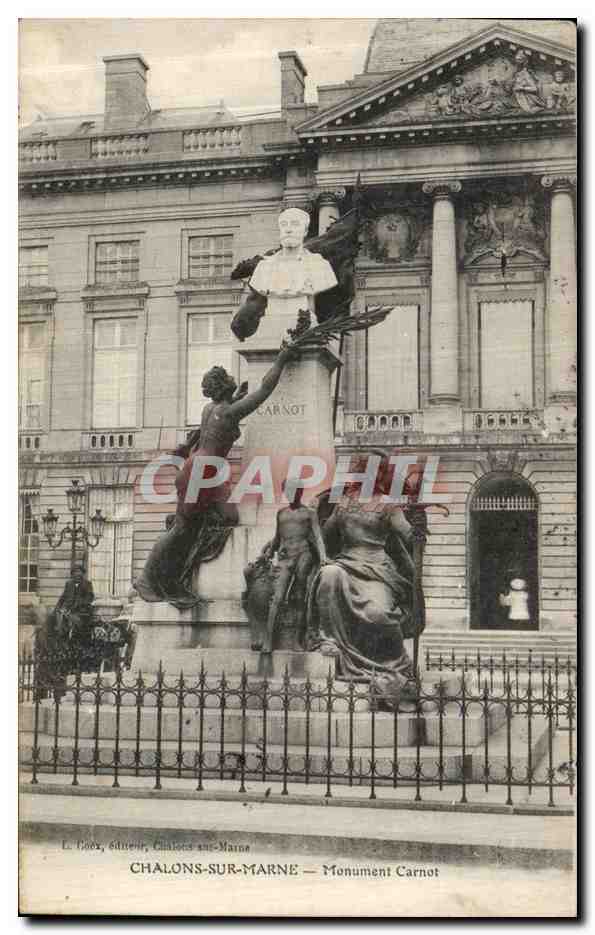 Chalons-sur-Marne — Monument Carnot — L. Poex, éditeur, Chalons-sur-Marne