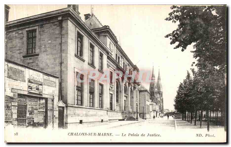 CPA Chalons Sur Marne Le Palais de Justice 