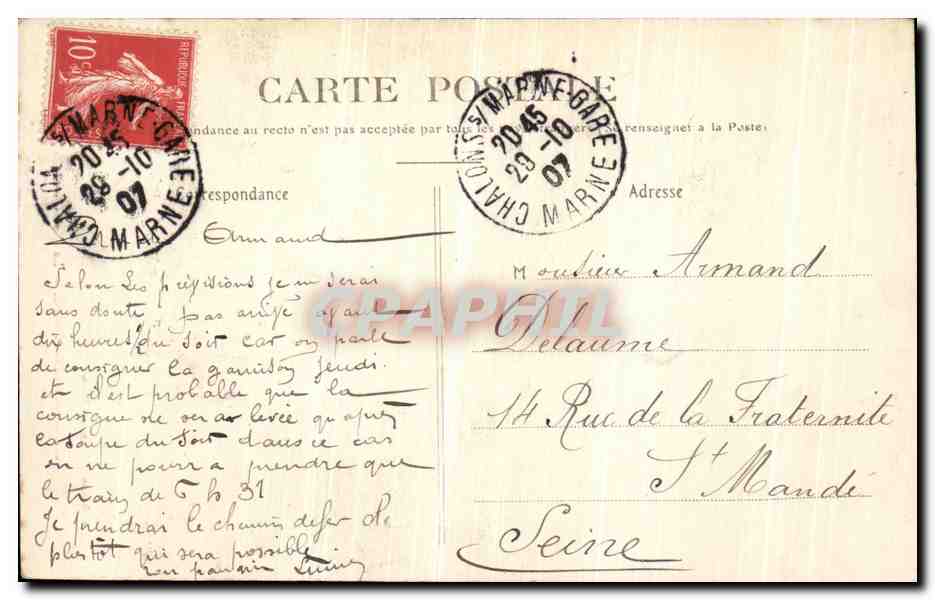 Châlons-sur-Marne — Le Gloria Victis — L. Coëx, éditeur — Rückseite