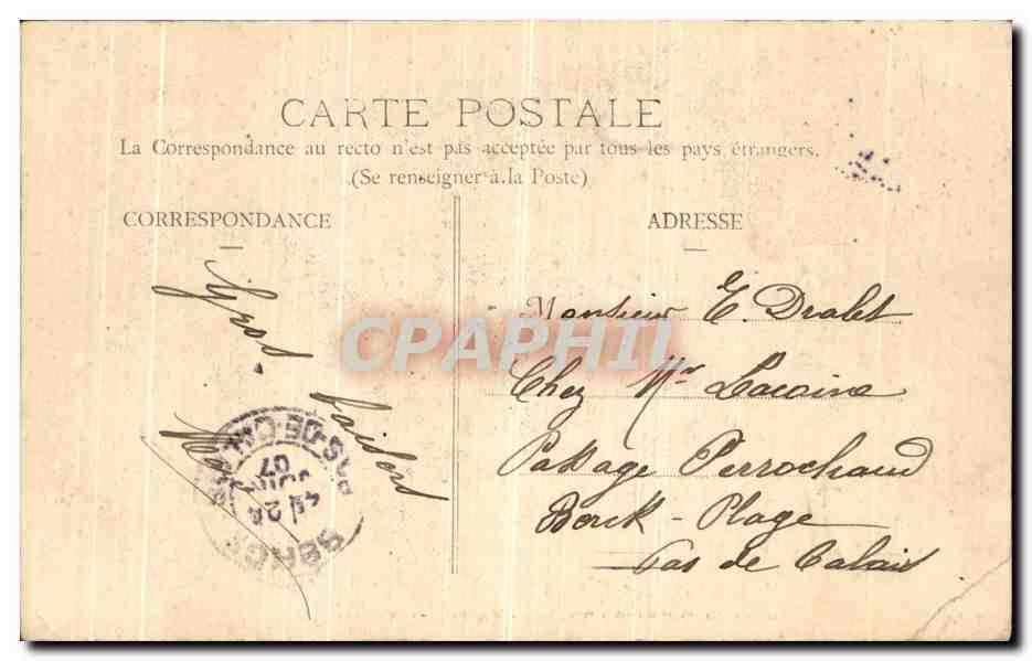 CPA Chalons Sur Marne Pont du Course d Ornesson  — Verso