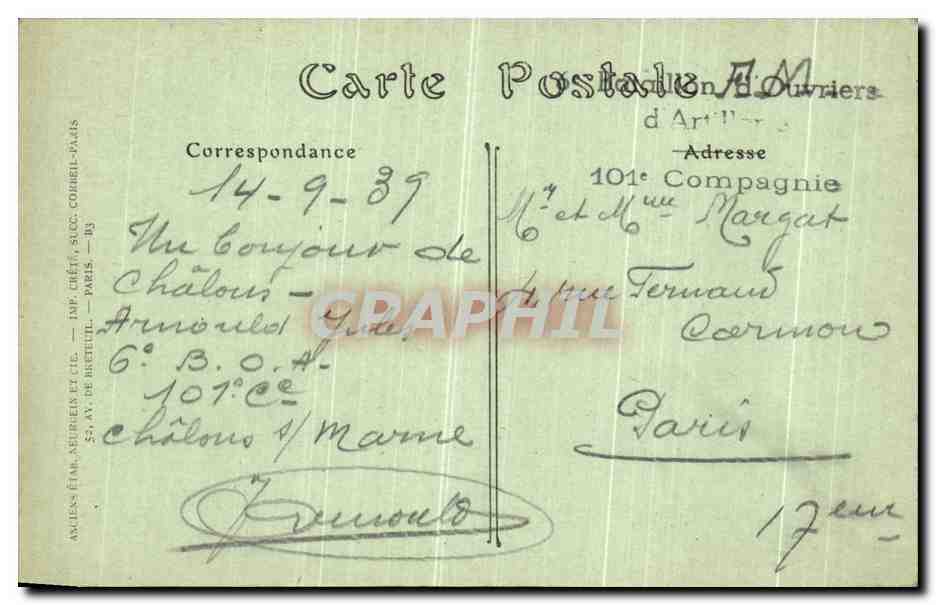Châlons-sur-Marne — La Préfecture et la Rue Carnot — Jhet — Rückseite