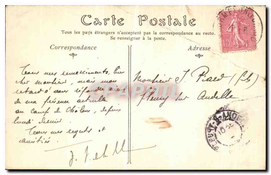 CPA Camp de Chalons La Rue de Chalons Militaria — Back