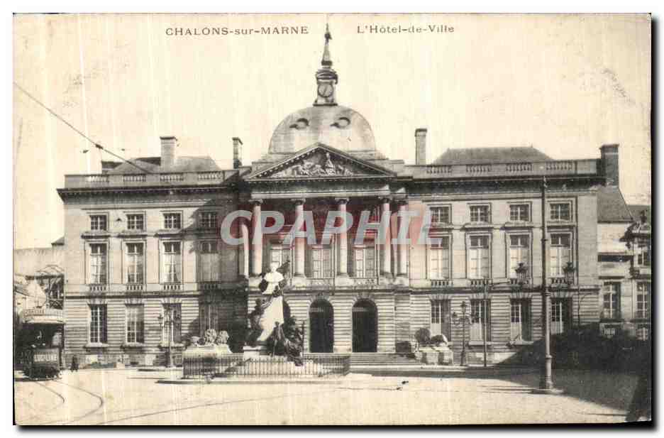 CPA Chalons Sur Marne L Hotel de Ville 